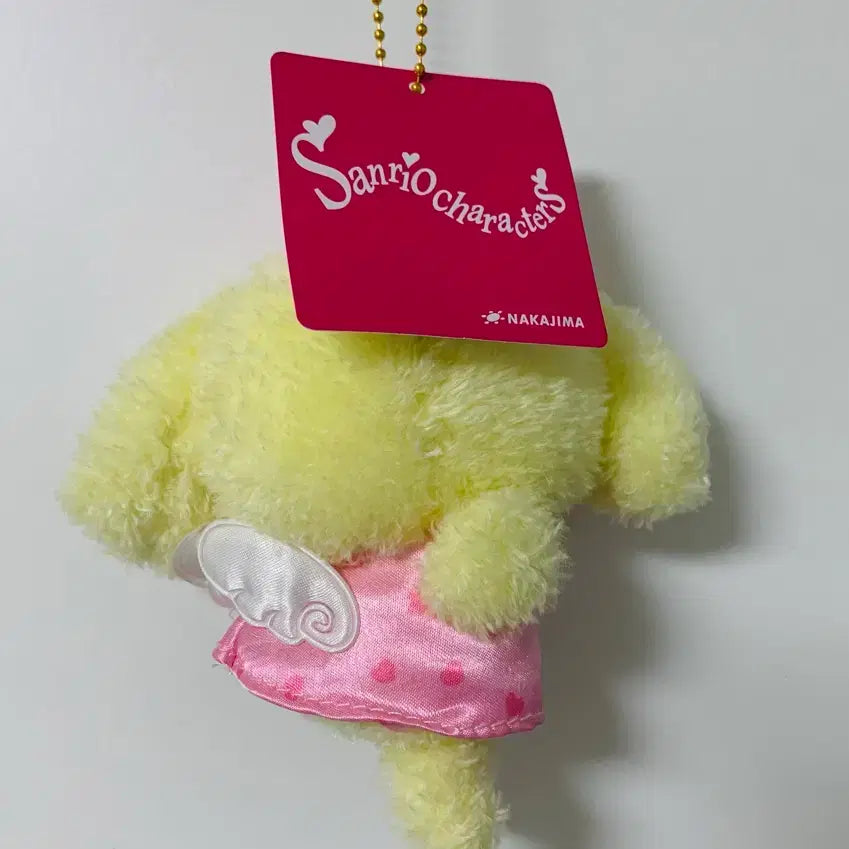 [BUNJANG] Sanrio Yumemiru Pompompurin Pink Angel Doll Keychain / 산리오 유메미루 폼폼푸린 핑크 엔젤 천사 인형 키링