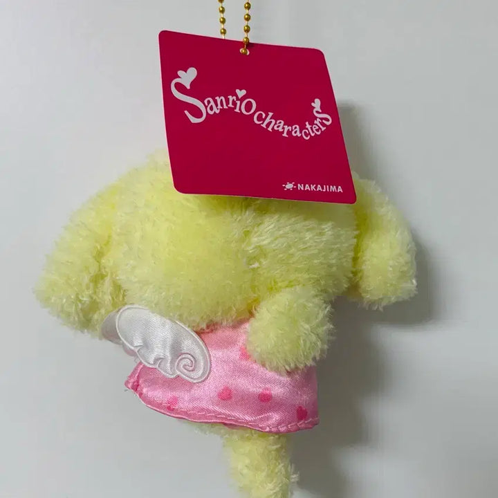 [BUNJANG] Sanrio Yumemiru Pompompurin Pink Angel Doll Keychain / 산리오 유메미루 폼폼푸린 핑크 엔젤 천사 인형 키링