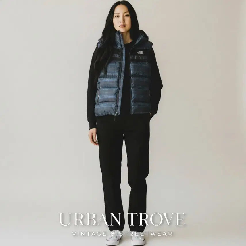 [BUNJANG] The North Face Check Down Vest / 노스페이스 체크 다운 베스트 패딩조끼 S