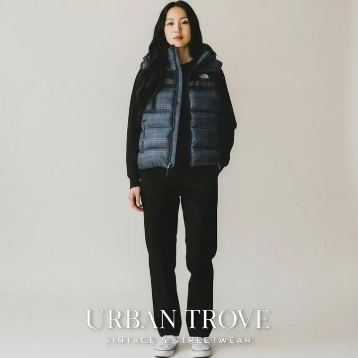[BUNJANG] The North Face Check Down Vest / 노스페이스 체크 다운 베스트 패딩조끼 S