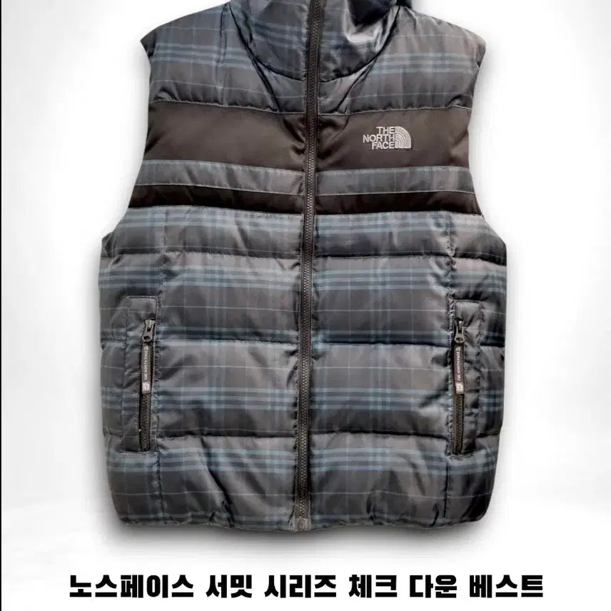[BUNJANG] The North Face Check Down Vest / 노스페이스 체크 다운 베스트 패딩조끼 S