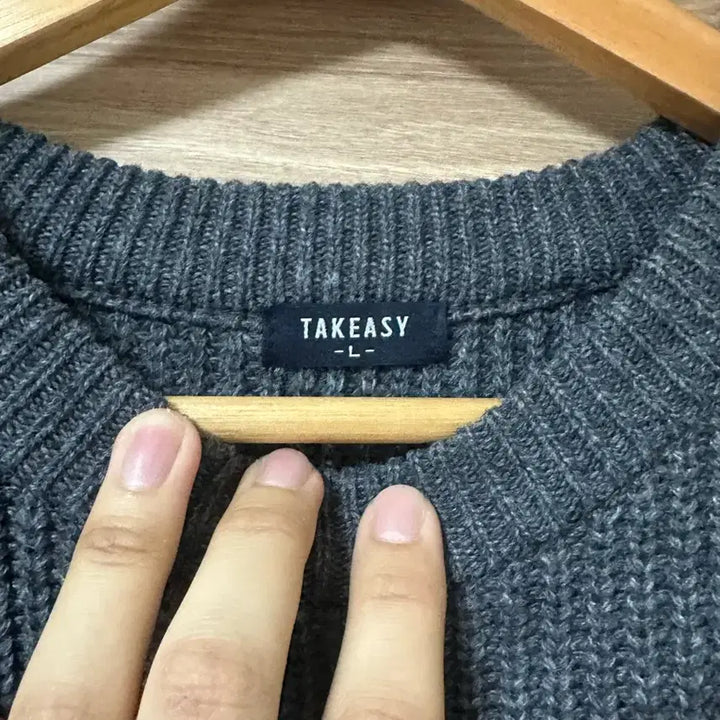 [BUNJANG] Charcoal Knit Sweater L / 차콜 니트 L