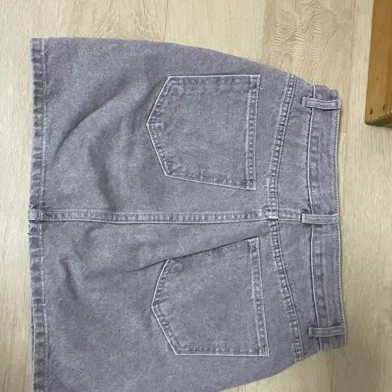 [SOLD OUT] 워싱 데님 미니스커트 퍼플그레이