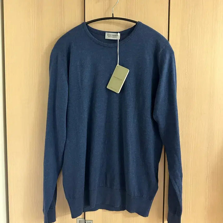 [BUNJANG] John Smedley Cashmere Blend Indigo Knit Sweater / 존스메들리 캐시미어 혼방 니트 인디고 L 새제품
