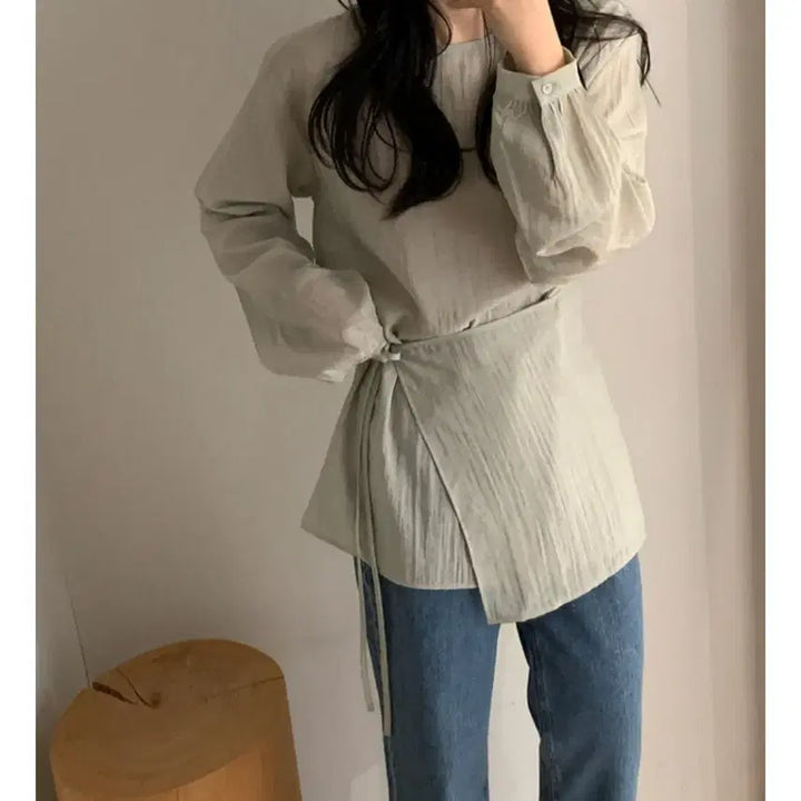 [BUNJANG] Markedly Architect Layered Blouse / 랩스커트 레이어드 블라우스(마크들리 아키텍트 달리호텔 드윌 자라 아르켓