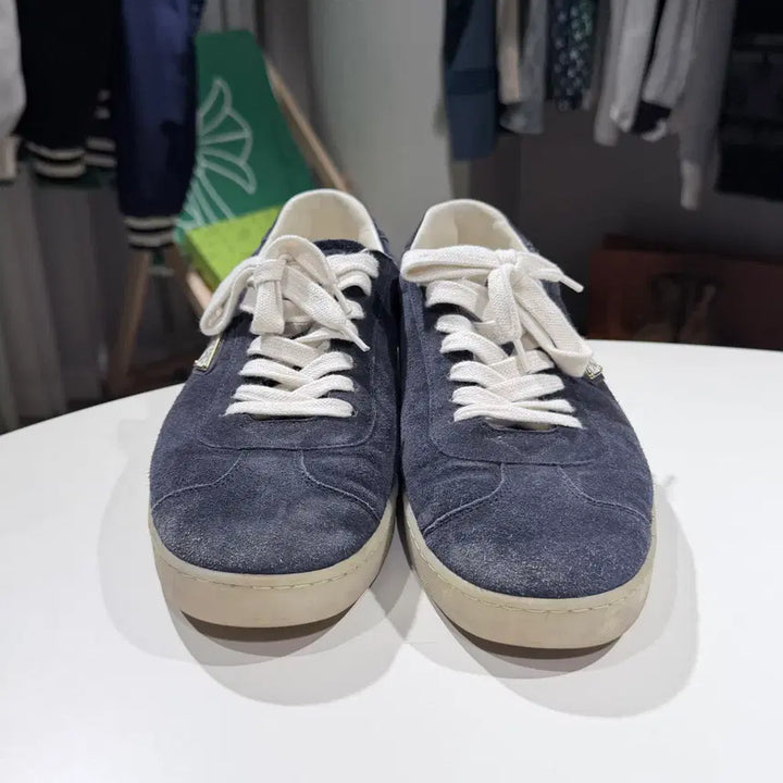 [BUNJANG] Prada Rain Suede Sneakers Navy / (A/9) / 프라다 레인 스웨이드 스니커즈 네이비