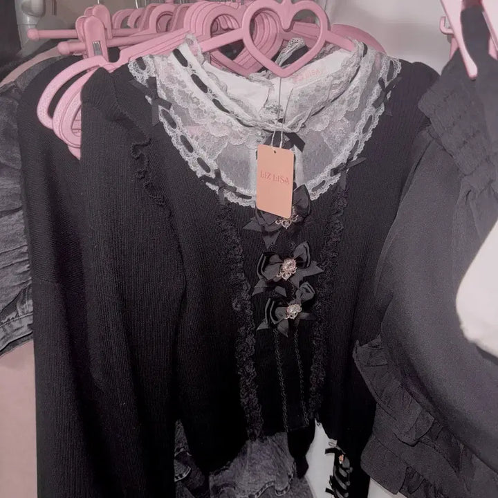 [BUNJANG] Liz Lisa Spindle Knit Tops Blouse / 리즈리사 스핀들 니트 탑스 블라우스 양산형 지뢰계