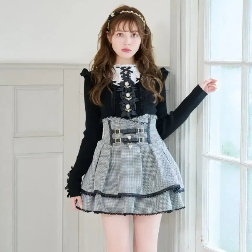 [BUNJANG] Liz Lisa Spindle Knit Tops Blouse / 리즈리사 스핀들 니트 탑스 블라우스 양산형 지뢰계