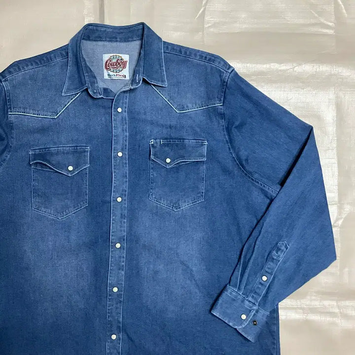 [BUNJANG] Vintage Western Denim Shirt XL / 빈티지 웨스턴 데님 셔츠 XL