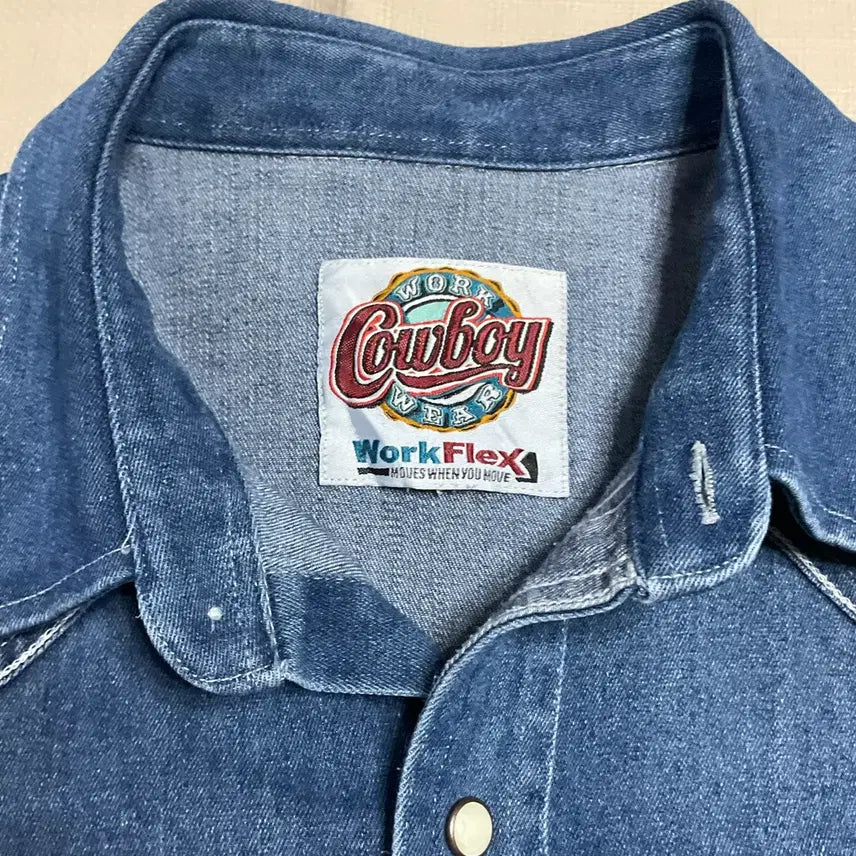 [BUNJANG] Vintage Western Denim Shirt XL / 빈티지 웨스턴 데님 셔츠 XL