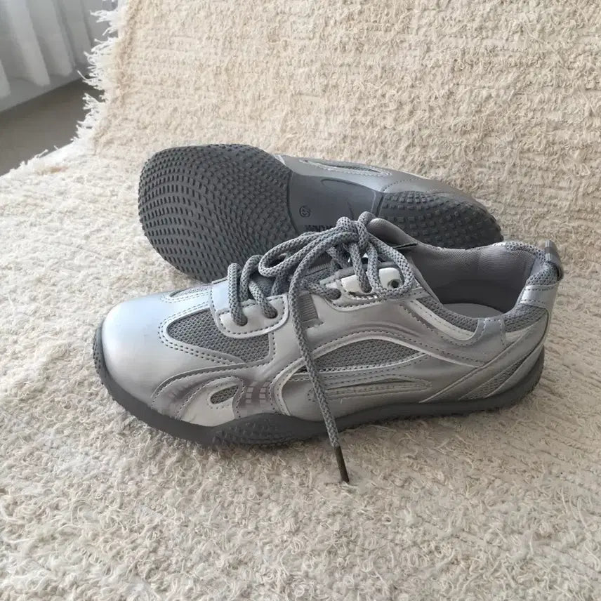 [BUNJANG] Silver Sneakers - Women&