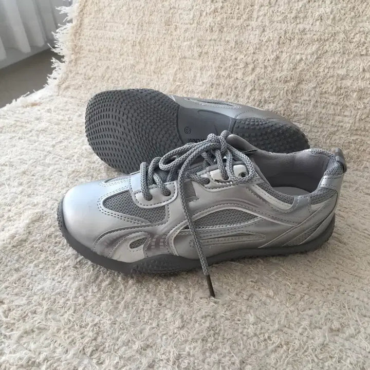 [BUNJANG] Silver Sneakers - Women&