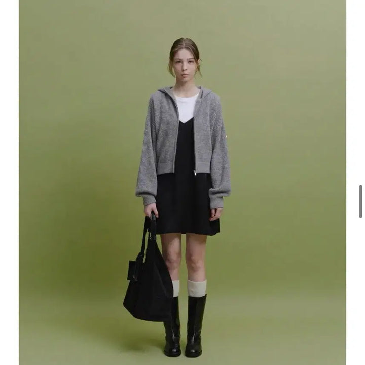 [BUNJANG] For Your Eyes Only Knit Hooded Zip-Up / 포유어아이즈온리 후드집업
