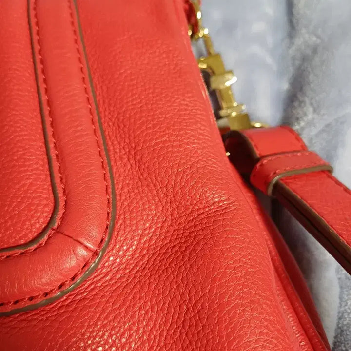 [BUNJANG] Tory Burch Amanda Red Leather Shoulder Bag / 토리버치 아만다 레드 가죽 숄더백