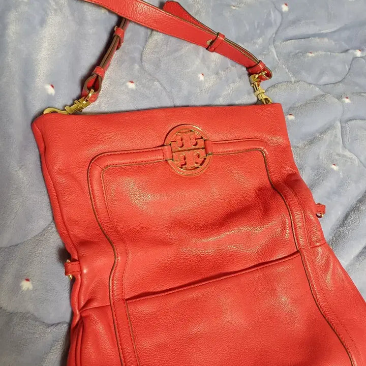 [BUNJANG] Tory Burch Amanda Red Leather Shoulder Bag / 토리버치 아만다 레드 가죽 숄더백