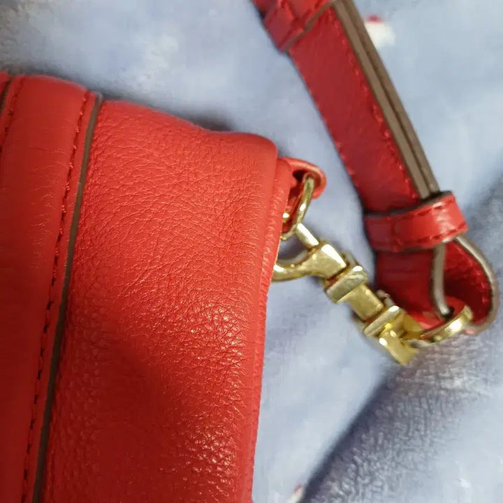 [BUNJANG] Tory Burch Amanda Red Leather Shoulder Bag / 토리버치 아만다 레드 가죽 숄더백