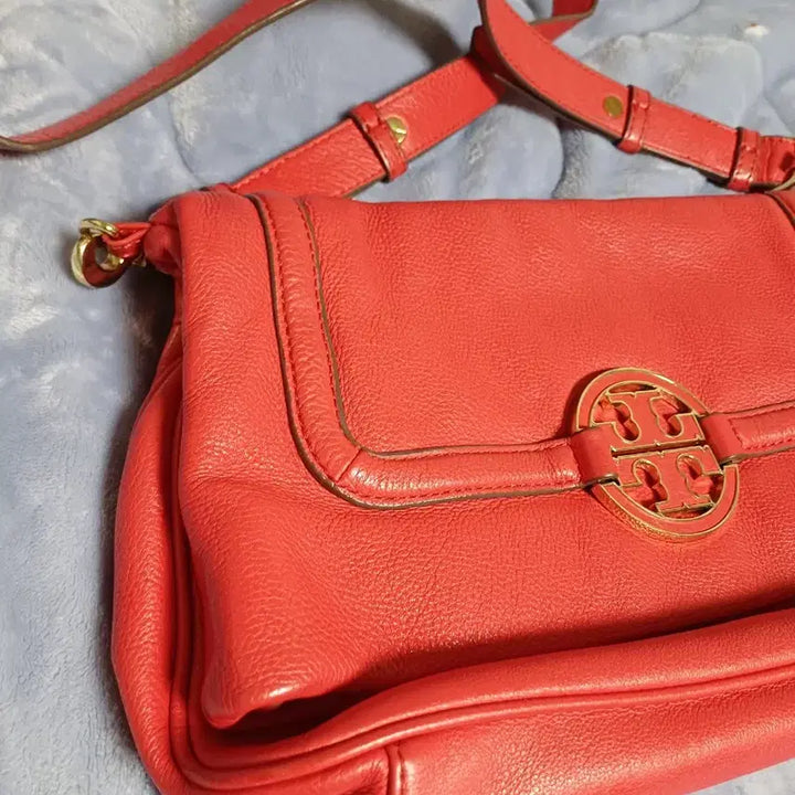 [BUNJANG] Tory Burch Amanda Red Leather Shoulder Bag / 토리버치 아만다 레드 가죽 숄더백