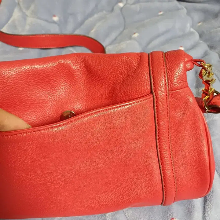 [BUNJANG] Tory Burch Amanda Red Leather Shoulder Bag / 토리버치 아만다 레드 가죽 숄더백