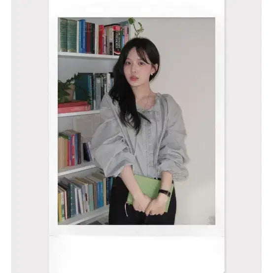[BUNJANG] Ganesra Check Blouse / 가내스라 에인트 체크 블라우스