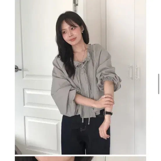 [BUNJANG] Ganesra Check Blouse / 가내스라 에인트 체크 블라우스