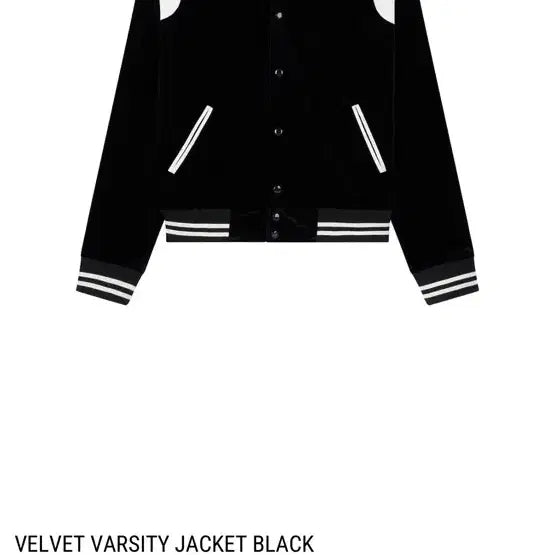 [BUNJANG] Rolling Studio Velvet Varsity Teddy Jacket Black / [L] 롤링스튜디오 벨벳 바시티 테디 자켓 블랙