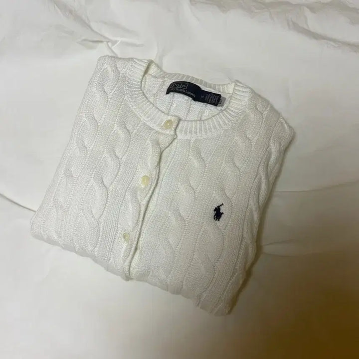 [BUNJANG] Polo Ralph Lauren Cotton Crewneck Cable Cardigan / 폴로랄프로렌 코튼 크루넥 케이블 가디건