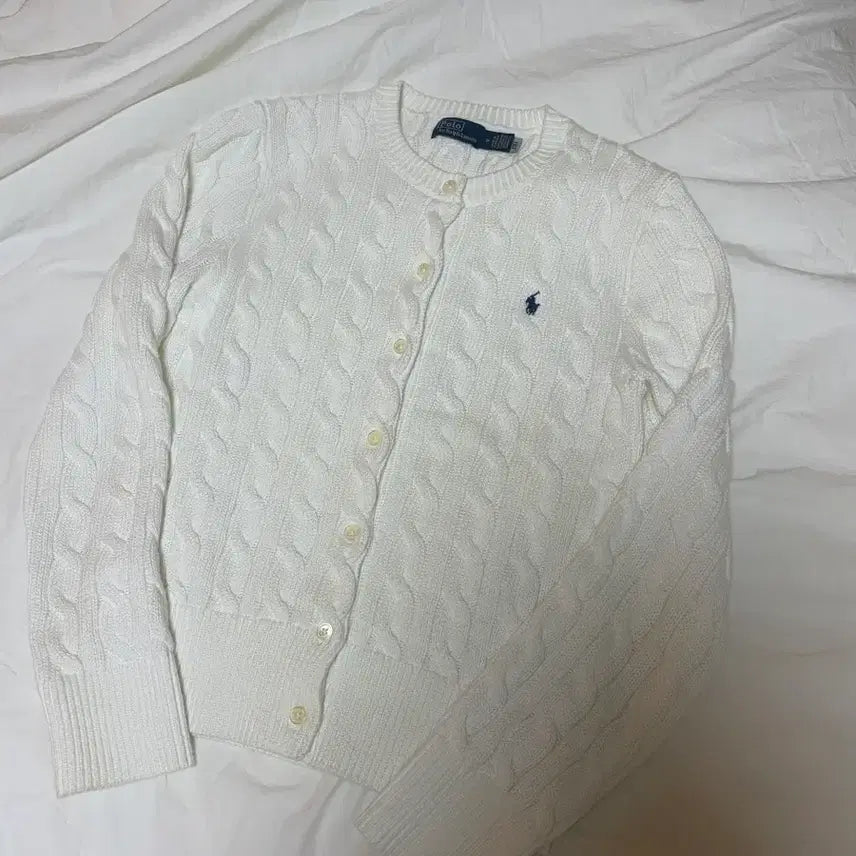 [BUNJANG] Polo Ralph Lauren Cotton Crewneck Cable Cardigan / 폴로랄프로렌 코튼 크루넥 케이블 가디건