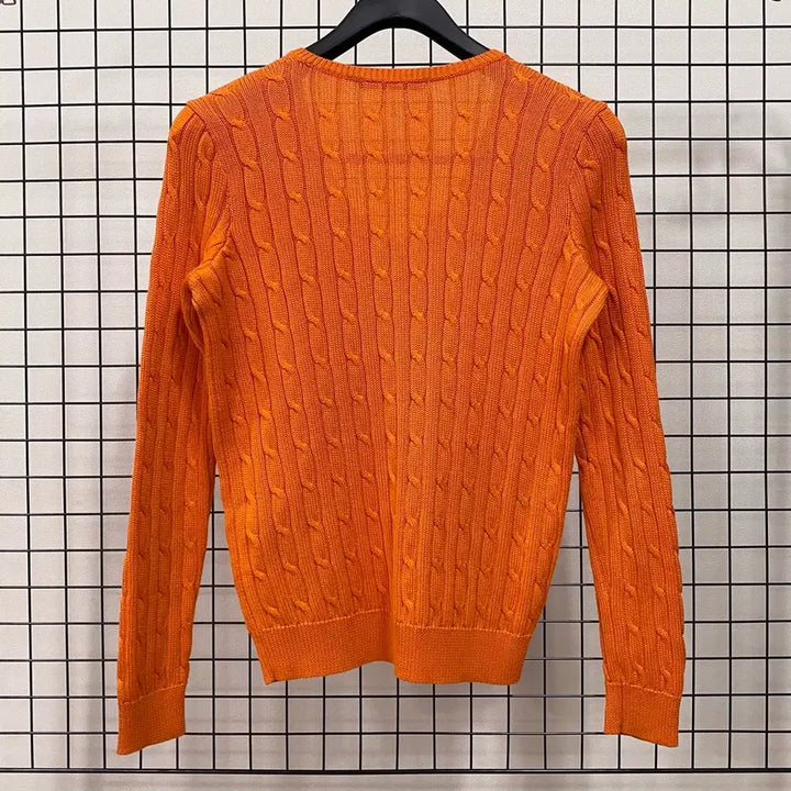 [BUNJANG] Polo Ralph Lauren Cable V-Neck Knit Orange Women&