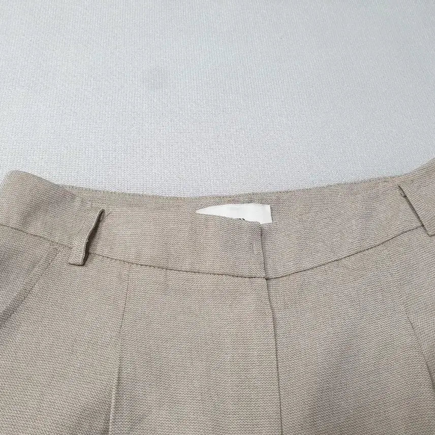 [BUNJANG] JJRO Beige Wide Slacks Pants / JJRO 베이지 와이드 슬랙스 바지 허리28~29
