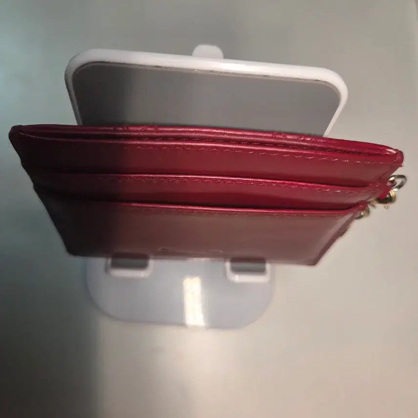 [BUNJANG] Dior Lady Dior Card Wallet Burgundy / 디올 카드지갑 버건디 Dior 참장식