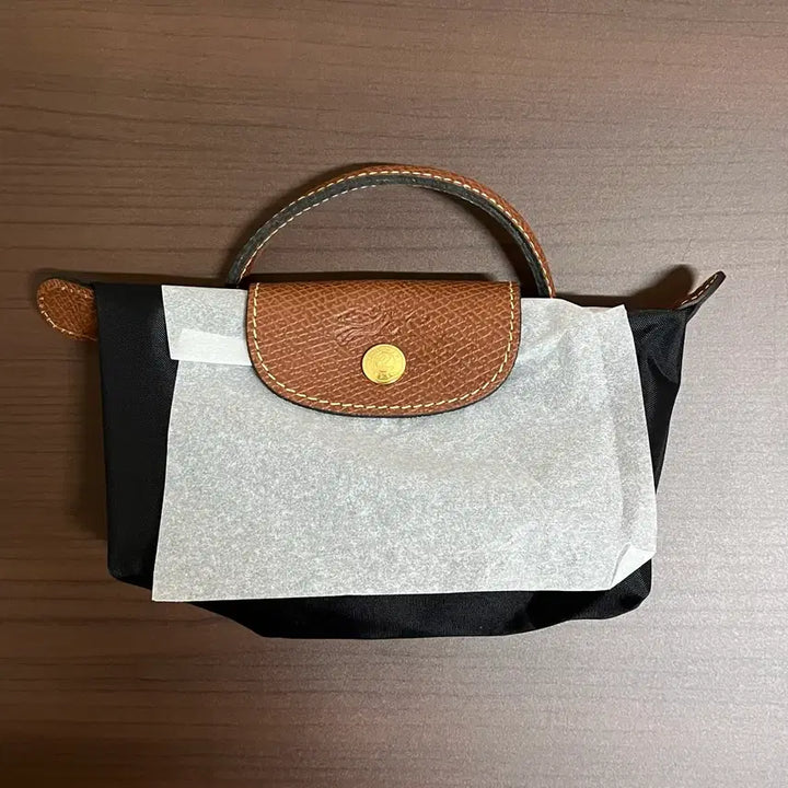 [SOLD OUT] 택포) 롱샴 르 플리아쥬 블랙 핸들 파우치