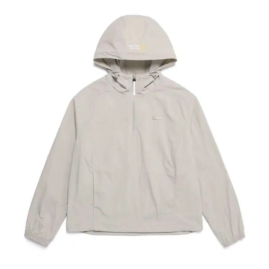 [BUNJANG] National Geographic Beige Windbreaker Jacket / 네셔널지오그래픽 바람막이