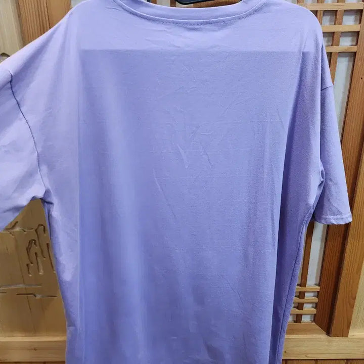 [BUNJANG] Cat Print Purple T-shirt / 고양이 스판 반팔티 (빅사이즈) (3xl ~ 4xl)