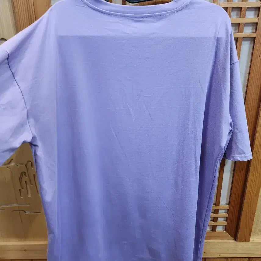 [BUNJANG] Cat Print Purple T-shirt / 고양이 스판 반팔티 (빅사이즈) (3xl ~ 4xl)