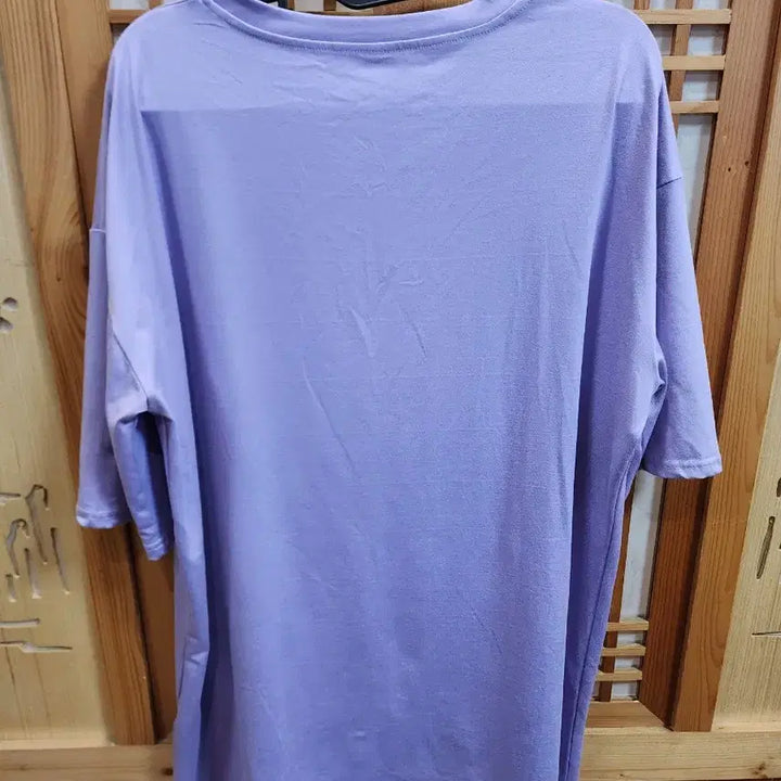 [BUNJANG] Cat Print Purple T-shirt / 고양이 스판 반팔티 (빅사이즈) (3xl ~ 4xl)