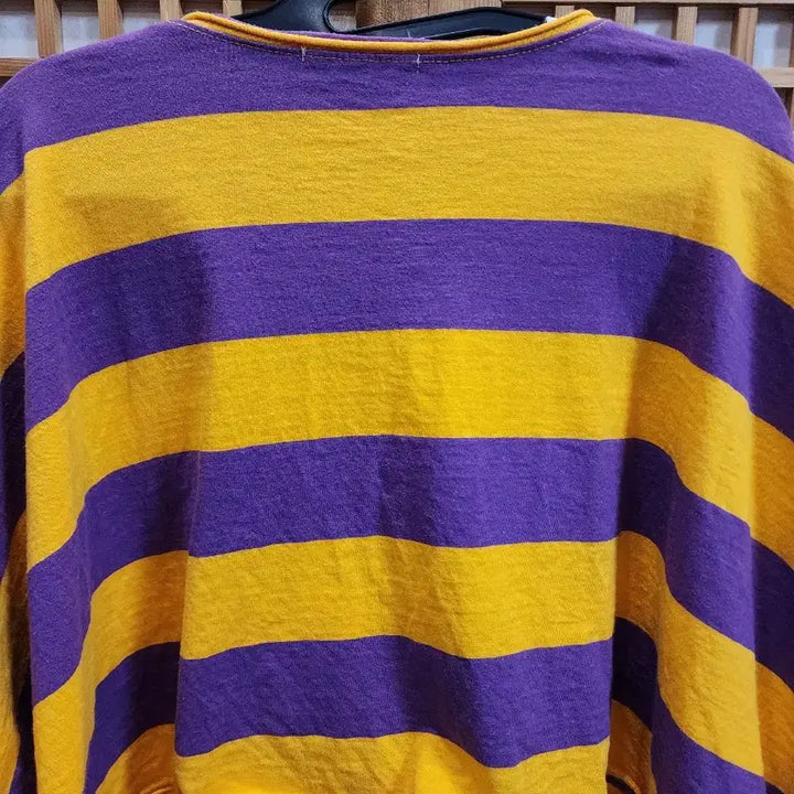 [BUNJANG] Striped Crop Top / 여성 빈티지패션 크롭 반팔 라운드넥