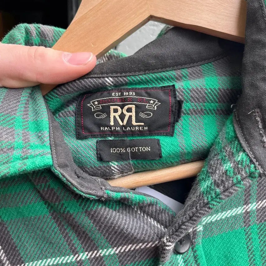 [BUNJANG] RRL Heavy Flannel Check Work Shirt / RRL 더블알엘 헤비 플란넬 체크 워크셔츠