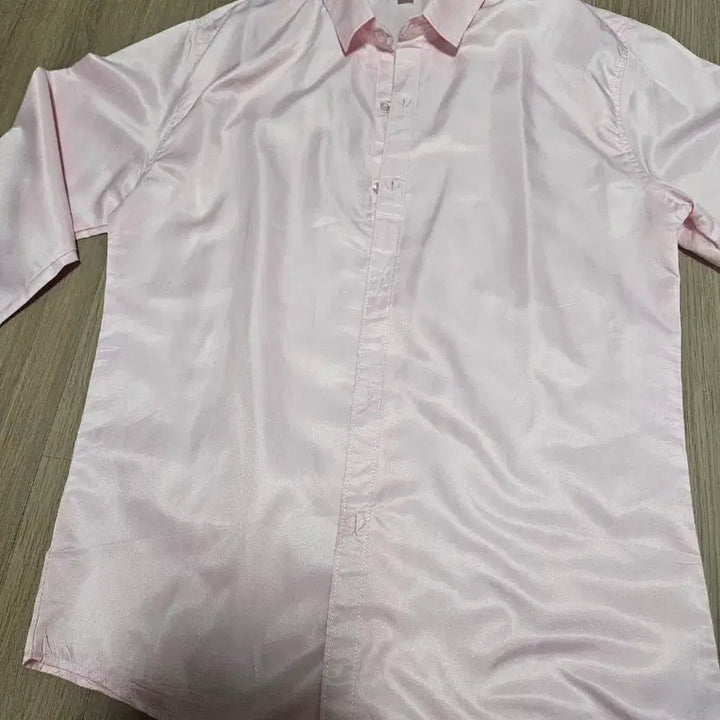 [SOLD OUT] 핑크 새틴 셔츠 남성