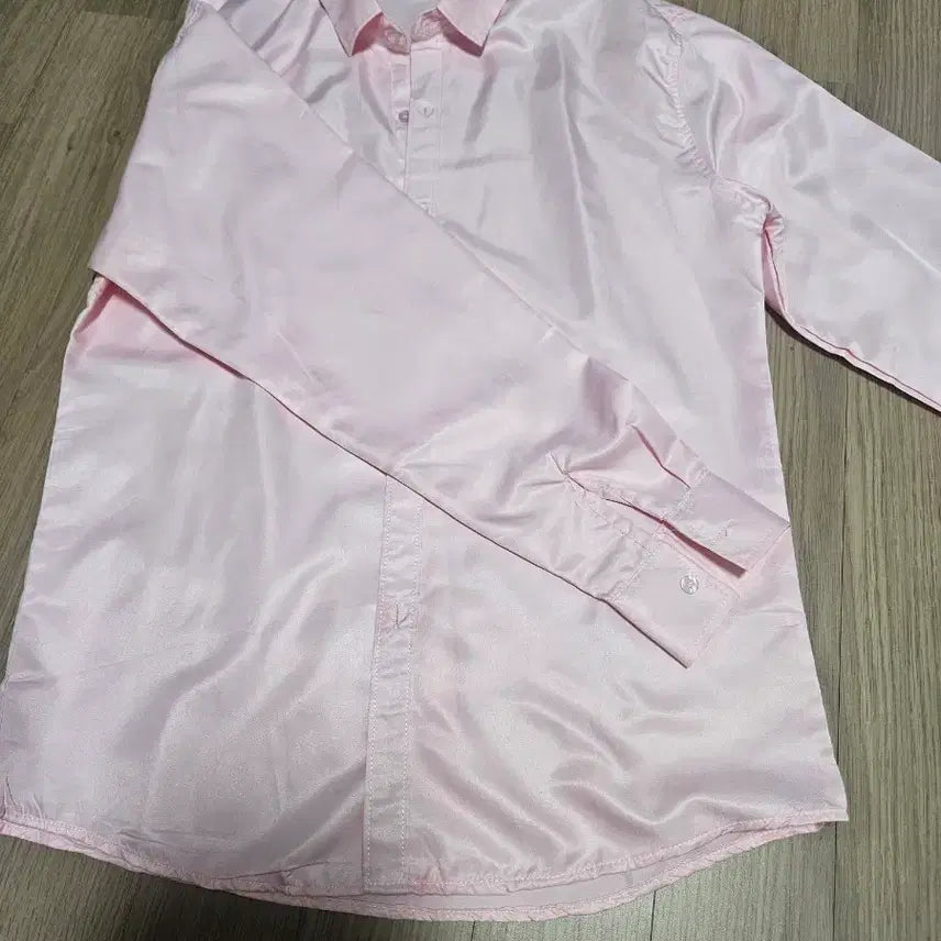 [SOLD OUT] 핑크 새틴 셔츠 남성
