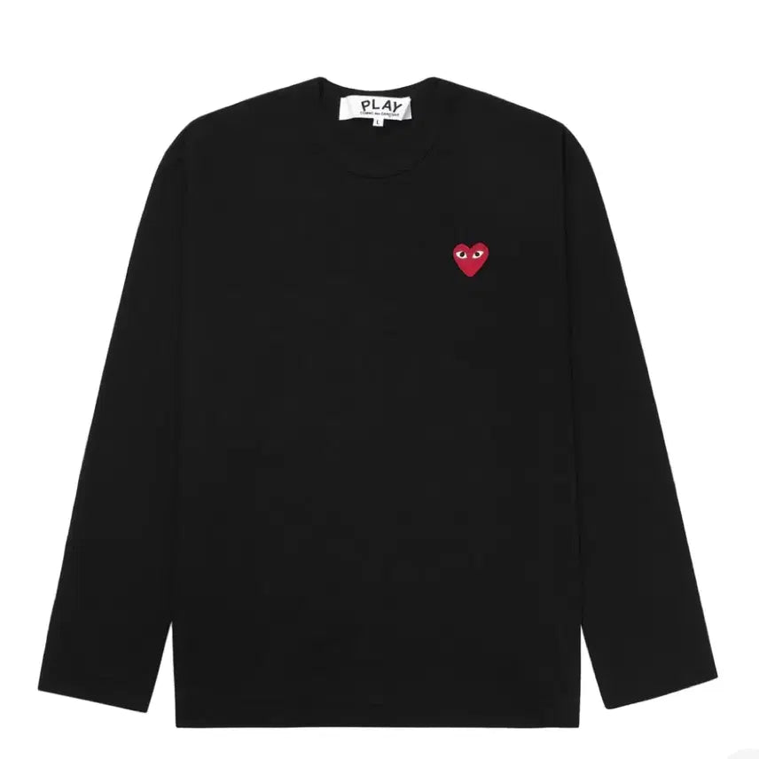 [SOLD OUT] (정품)꼼데가르송 롱슬리브 티셔츠 블랙 M