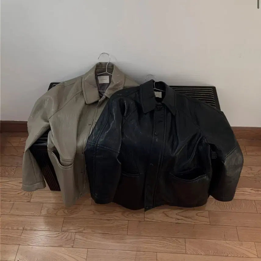 [BUNJANG] LUVMIU Crinkle Leather Jacket / LUVMIU 크링클 레더 자켓 판매합니다!