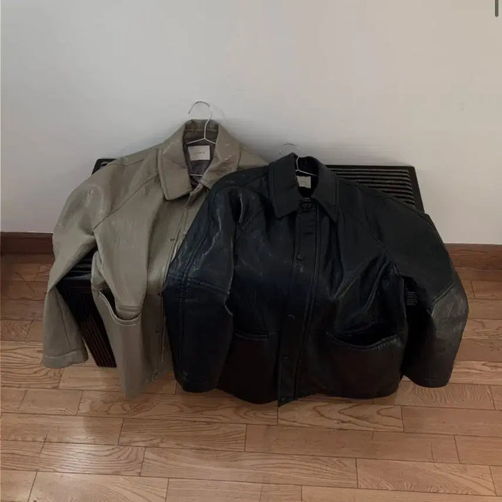 [BUNJANG] LUVMIU Crinkle Leather Jacket / LUVMIU 크링클 레더 자켓 판매합니다!