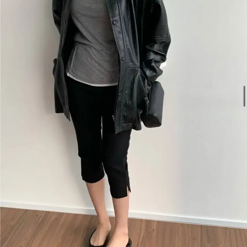 [BUNJANG] LUVMIU Crinkle Leather Jacket / LUVMIU 크링클 레더 자켓 판매합니다!