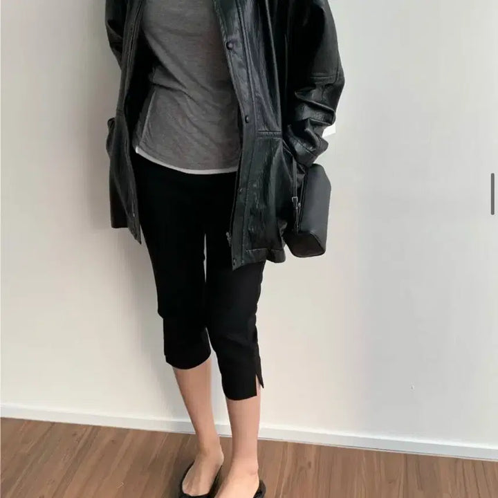 [BUNJANG] LUVMIU Crinkle Leather Jacket / LUVMIU 크링클 레더 자켓 판매합니다!