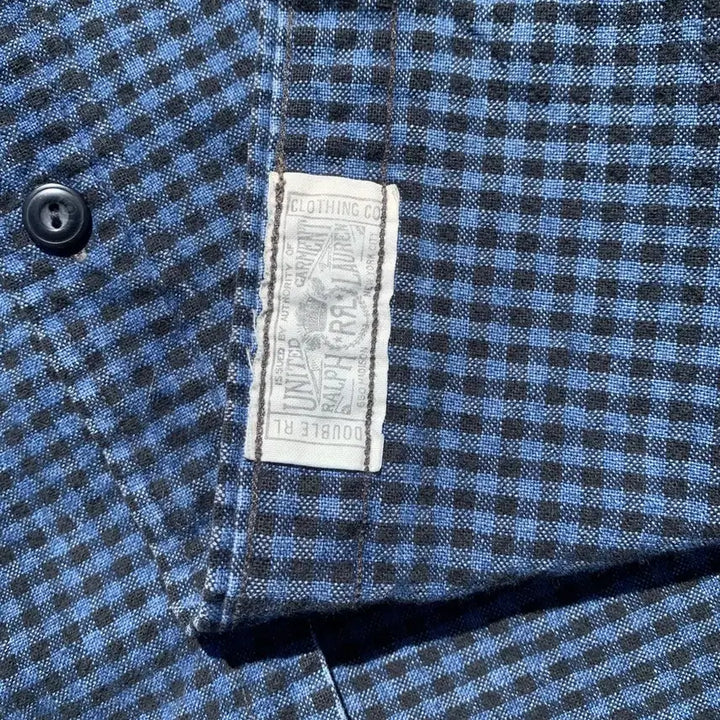 [BUNJANG] RRL Indigo Blue Check Work Shirt / RRL 더블알엘 인디고 블루 체크 워크셔츠