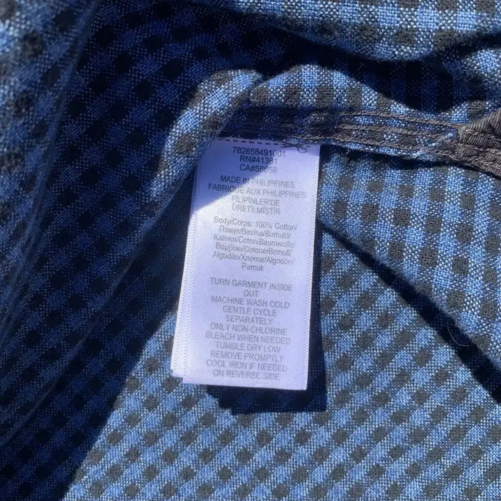 [BUNJANG] RRL Indigo Blue Check Work Shirt / RRL 더블알엘 인디고 블루 체크 워크셔츠