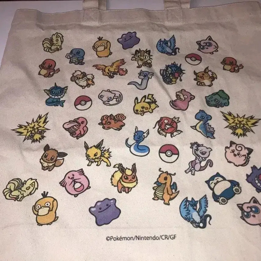 [BUNJANG] Pokemon B-Side Label Eco Bag / 포켓몬스터 비사이드라벨 에코백
