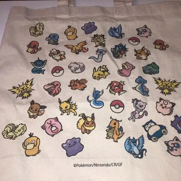 [BUNJANG] Pokemon B-Side Label Eco Bag / 포켓몬스터 비사이드라벨 에코백