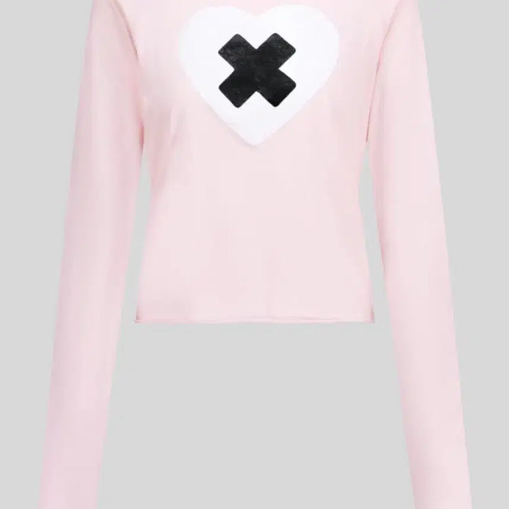[SOLD OUT] 샵페어리 cross heart cut off t-shirt
