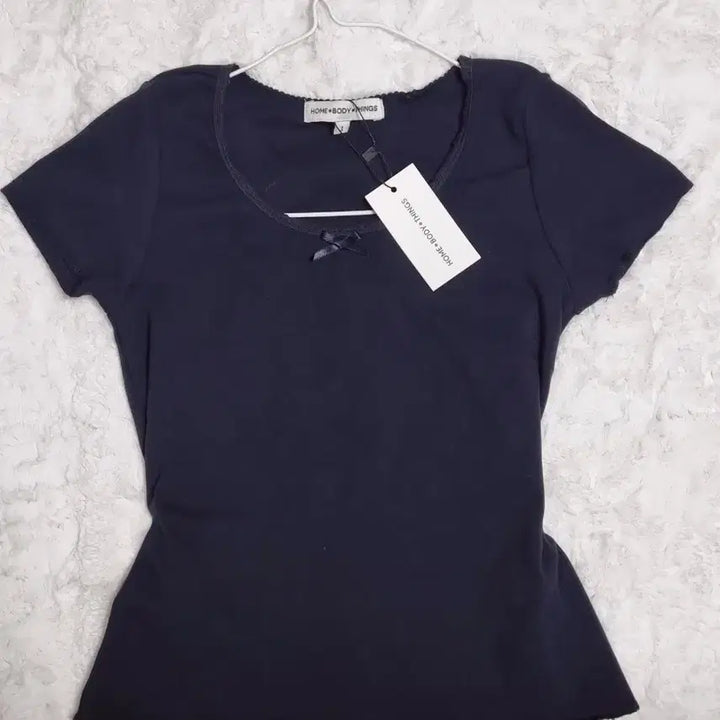[SOLD OUT] [새상품] 네이비 리본 반팔티 에이블리